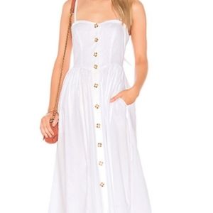 Free People Perfect Peach Poplin Midi White dress